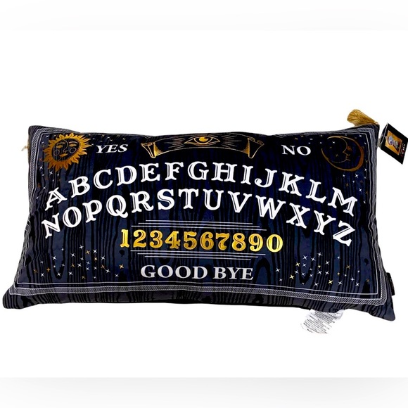 NWOT Cynthia Rowley Curious Ouija Halloween Black Cushion Pillow “PRICE IS FIRM - Picture 1 of 11